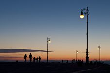 Sunset On Pier Royalty Free Stock Photography Sunset On Pier Royalty Free Stock Photography
