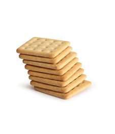 Crackers On White Stock Photos Crackers On White Stock Photos