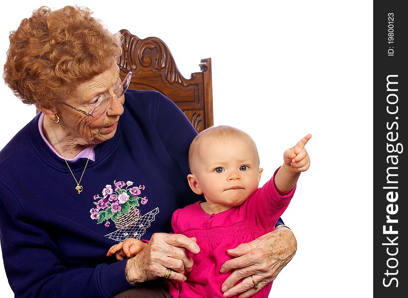 Great Grandma With Grand Baby Enjoying Each Other