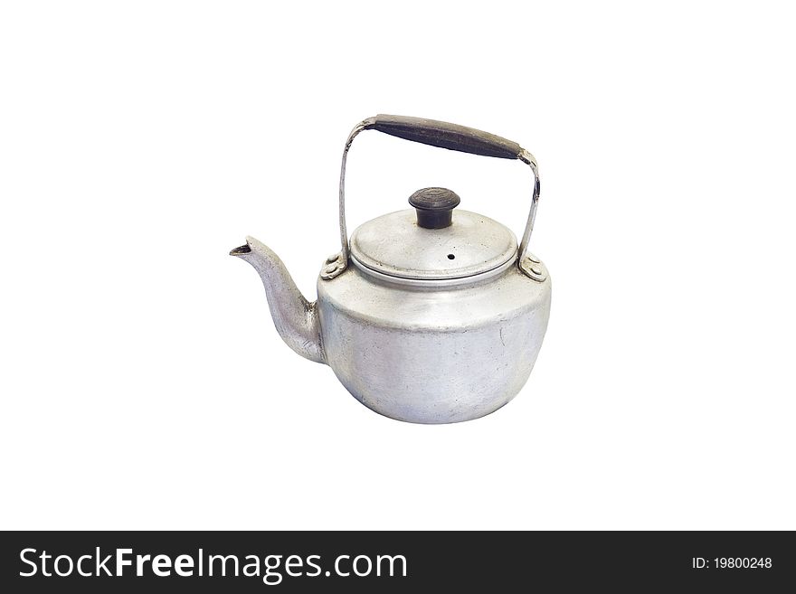 Old Vintage tea pot on isolated