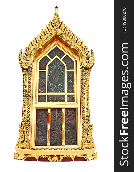 Traditional Thai Style Window Temple