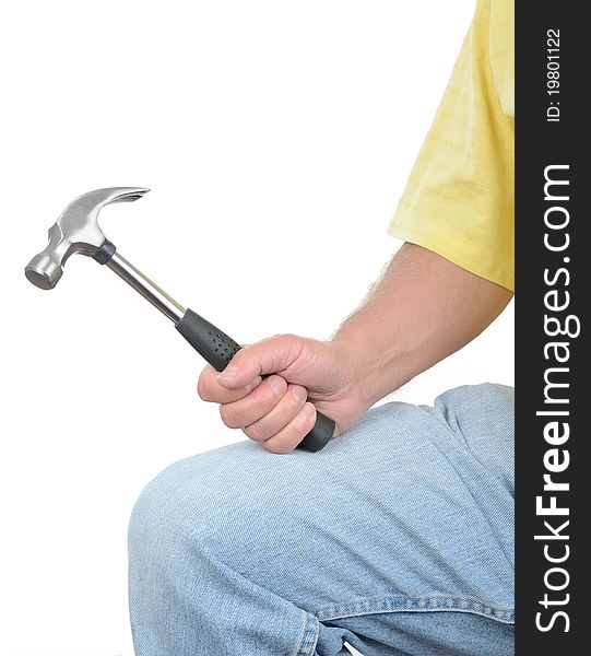 Man Holding Hammer