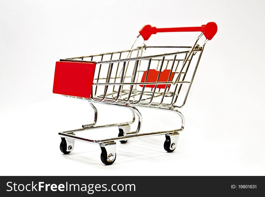 Shopping cart isolated on white background. Shopping cart isolated on white background