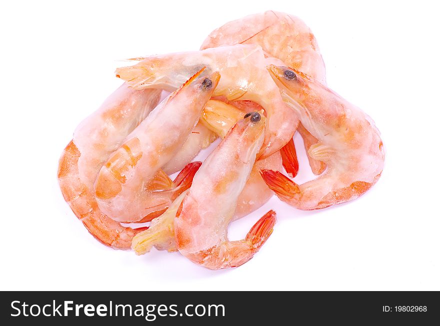 Shrimp isolated on a white background