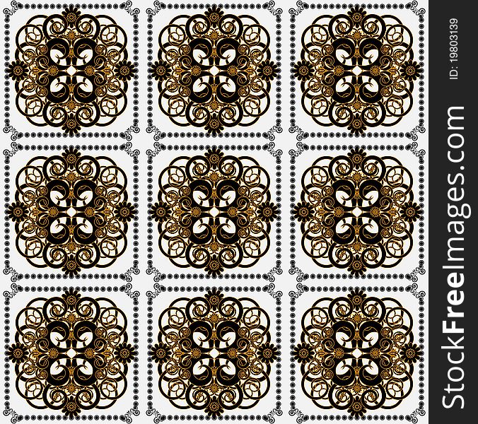 Pattern with flower seamless texture on white background