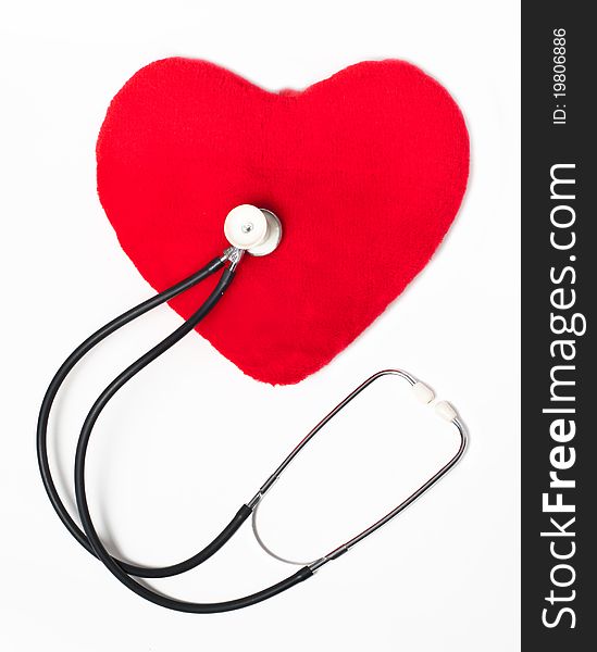 Red Heart And Stethoscope