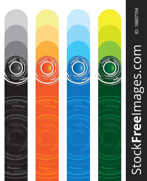 A set of colourful abstract banners