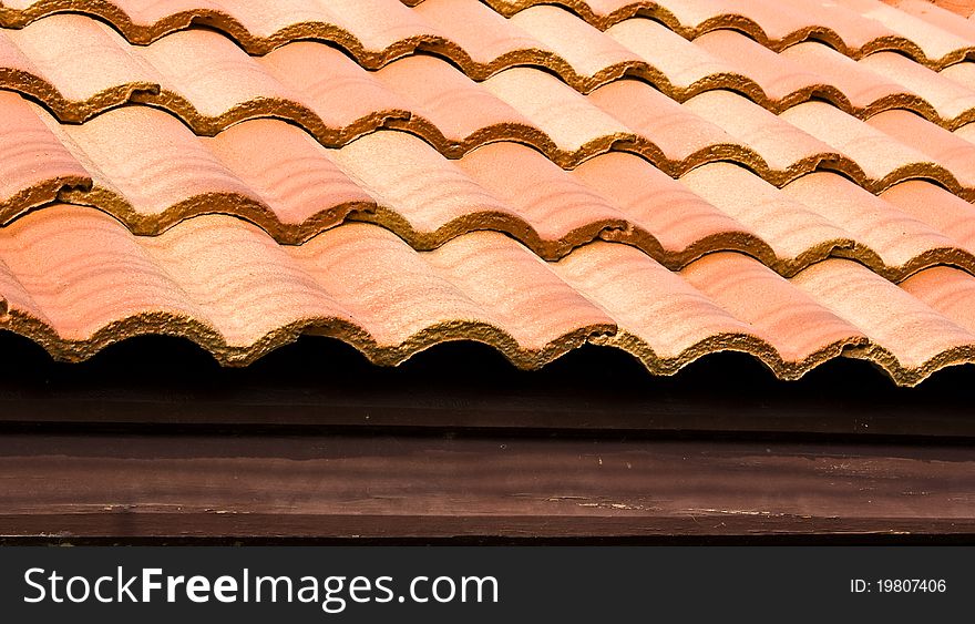 Pattern of red roof texture on house. Pattern of red roof texture on house