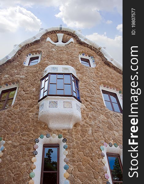 House in Parc Guell in Spain. House in Parc Guell in Spain