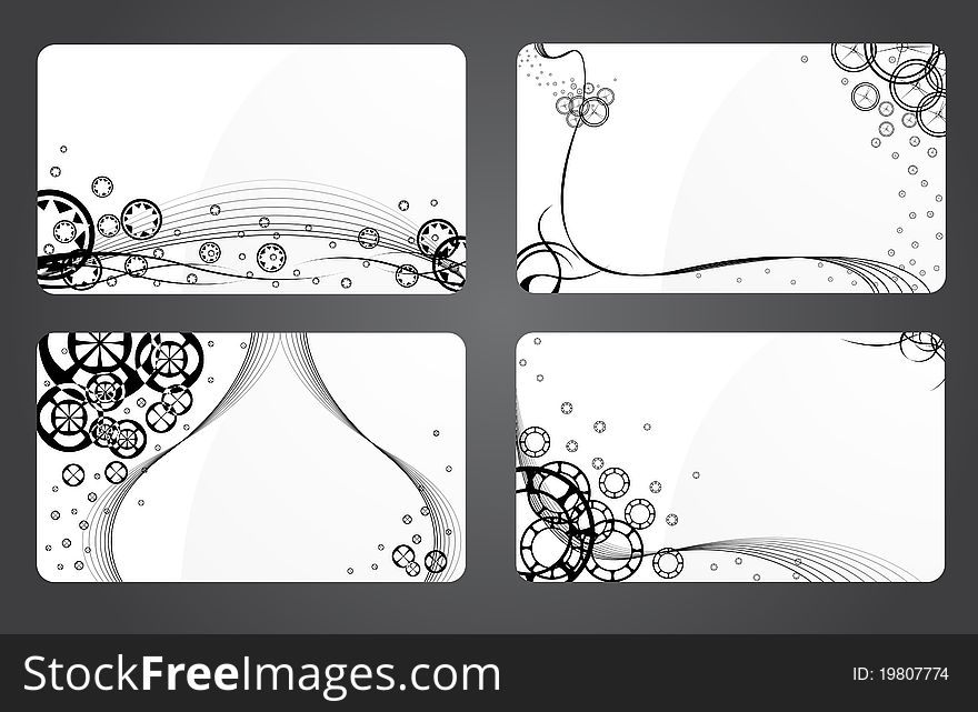 Design a business card layout. Vector illustration