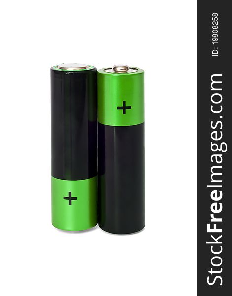 Two AA batteries standing