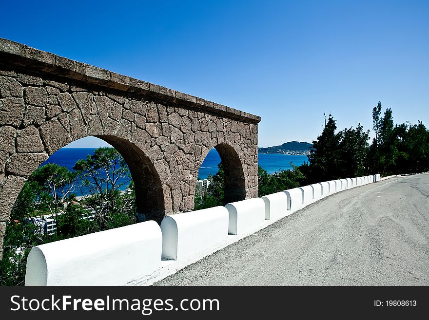 The Road With Arch Over Sea