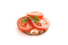 Crispbread And Tomato Stock Images Crispbread And Tomato Stock Images