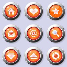 A Set Of Round Internet Buttons Royalty Free Stock Photography A Set Of Round Internet Buttons Royalty Free Stock Photography