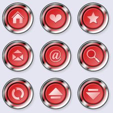 A Set Of Round Internet Buttons Stock Photo A Set Of Round Internet Buttons Stock Photo