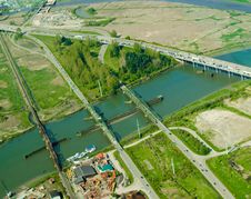 Four Bridges Aerial Stock Photo Four Bridges Aerial Stock Photo