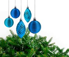 Blue Christmas Decoration Royalty Free Stock Images