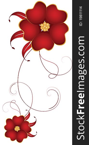 Floral abstract design element for your text