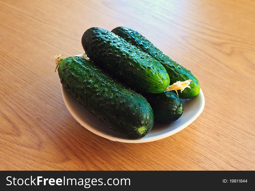 Fresh Cucumbers for a plate