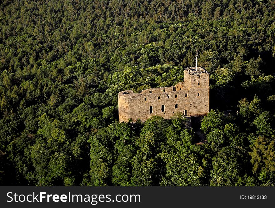 Radyne castle - air photo