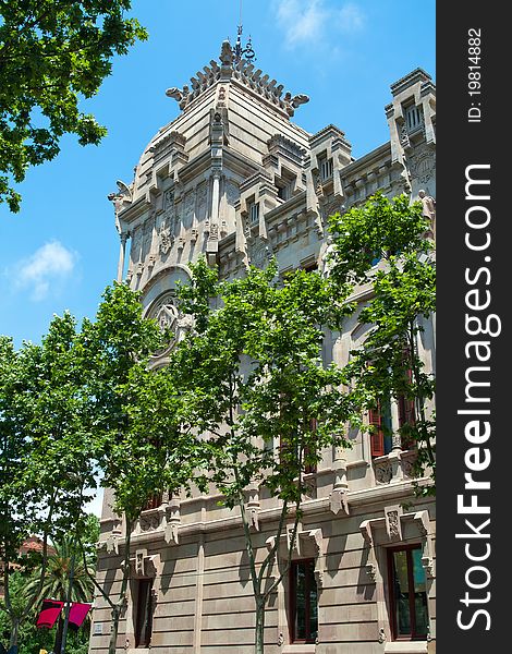 Old monument in Barcelona - Spain. Old monument in Barcelona - Spain