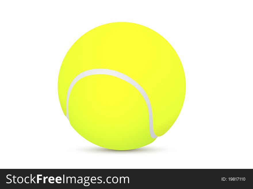 Tennis ball on white background ( illustration)