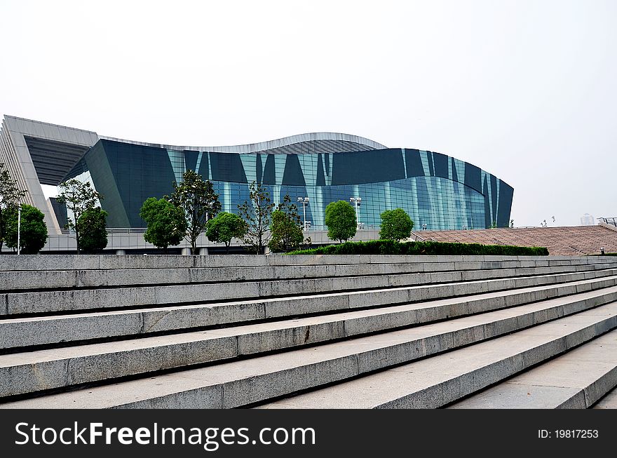 qingtai grand theatre in wuhan hubei province of china. it's one of the landmark buildings in wuhan the capital of hubei province