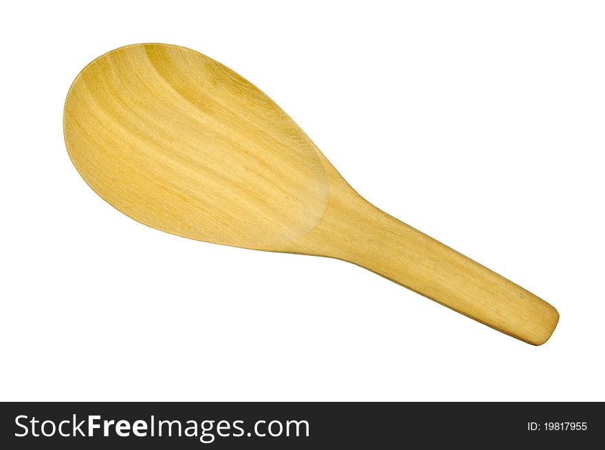 Wooden spoon isolate on white