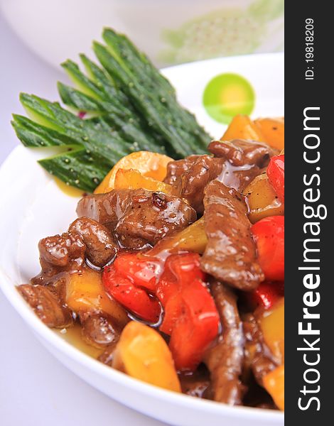 Black Pepper Beef is traditional Chinese food.