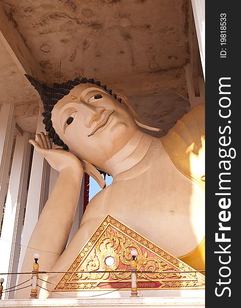 Buddha lay down sculpture in temple of Songkhla province thailand. Buddha lay down sculpture in temple of Songkhla province thailand