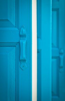 Blue Shutters, Portrait Royalty Free Stock Image Blue Shutters, Portrait Royalty Free Stock Image
