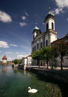 Lucerne Jesuit Church Royalty Free Stock Images Lucerne Jesuit Church Royalty Free Stock Images