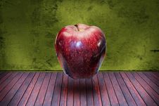Surrealistic Apple In The Room Stock Photo Surrealistic Apple In The Room Stock Photo