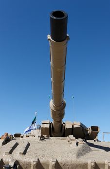 Gun Barrel Of Israeli Merkava Tank Stock Photos