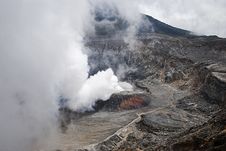 Smoking Volcano Crater In Costa Rica Royalty Free Stock Images Smoking Volcano Crater In Costa Rica Royalty Free Stock Images