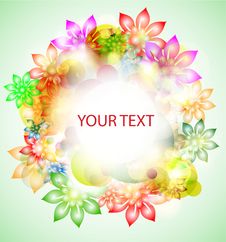 Colorful Abstract Banner With Flowers Royalty Free Stock Image Colorful Abstract Banner With Flowers Royalty Free Stock Image
