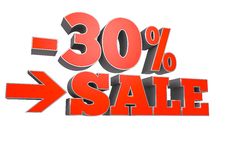 30 SALE Discount Text Royalty Free Stock Images