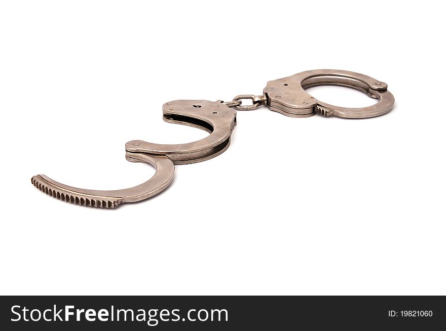 Handcuffs on a white background