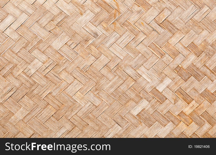 Texture surface of native thai style bamboo wall handmade