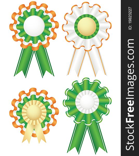 Saint Patrick's day badges, illustration