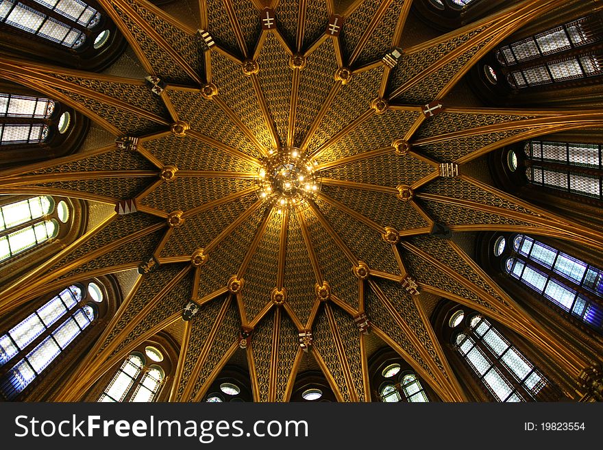 Central Hall Of The Hungarian Parliament