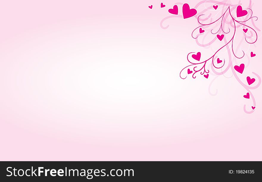 Valentine  background with ornaments and hearts. Valentine  background with ornaments and hearts.