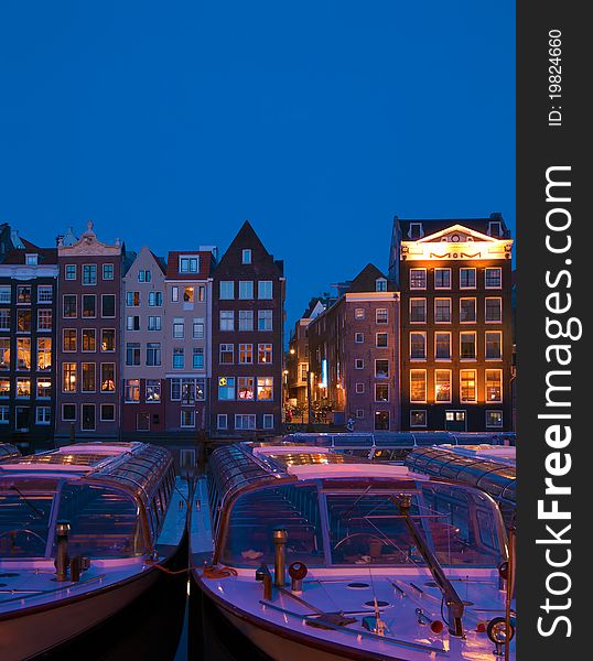 Canal houses on Singel, Amsterdam, Netherlands