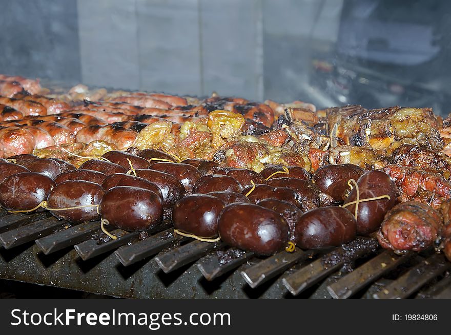 Argentinian Cooking Meat Barbecue