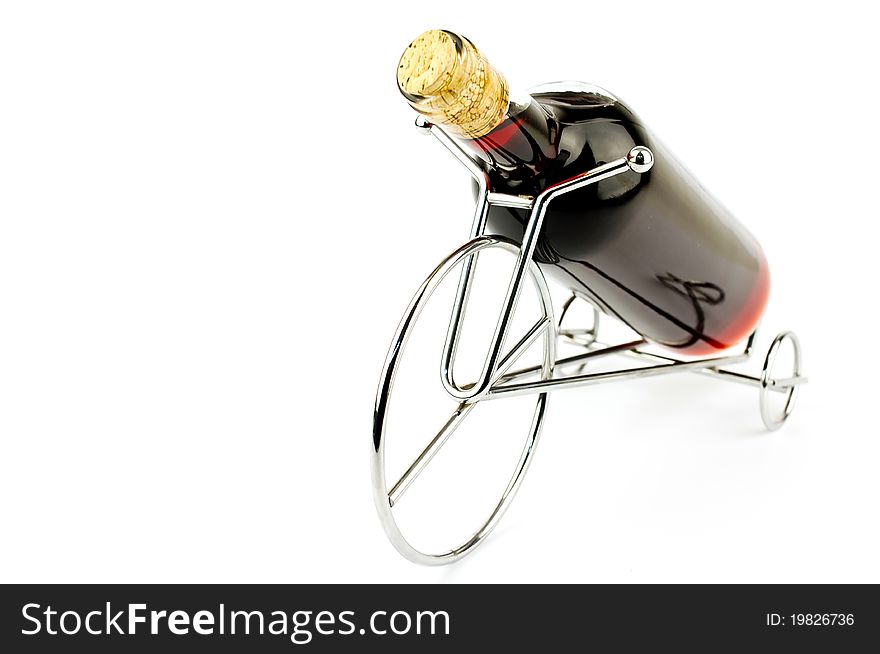 Red vine on a bike isolated on white background. Red vine on a bike isolated on white background