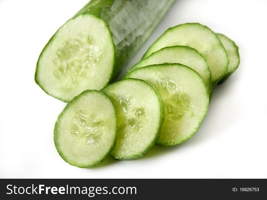 Cucumber isolated on a white background. Cucumber isolated on a white background.