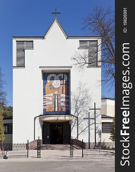 Modern church in Warsaw capital of Poland. Modern church in Warsaw capital of Poland.