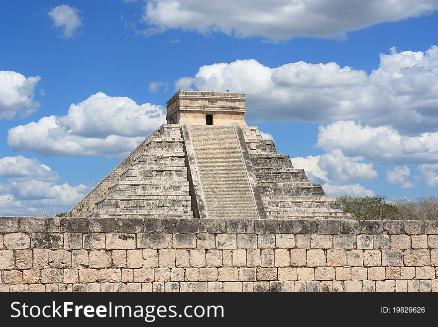 Mayan Pyramid In Chitchen Itza