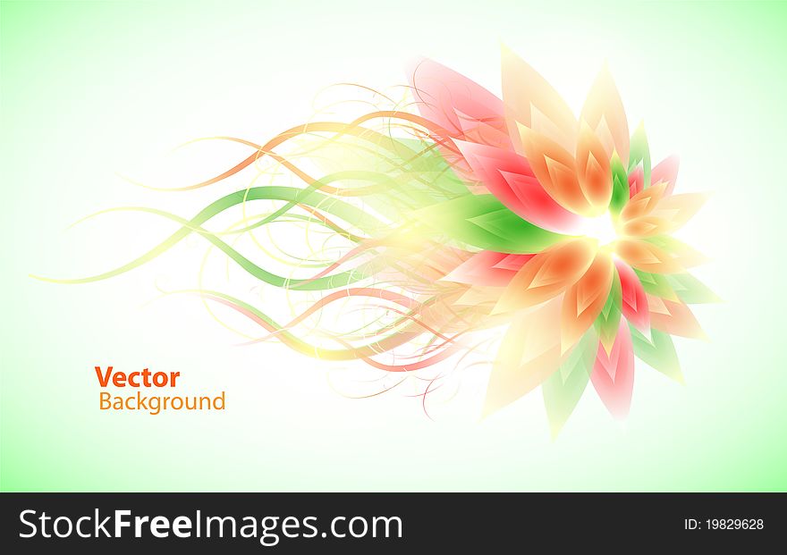 Floral abstract background with flowers