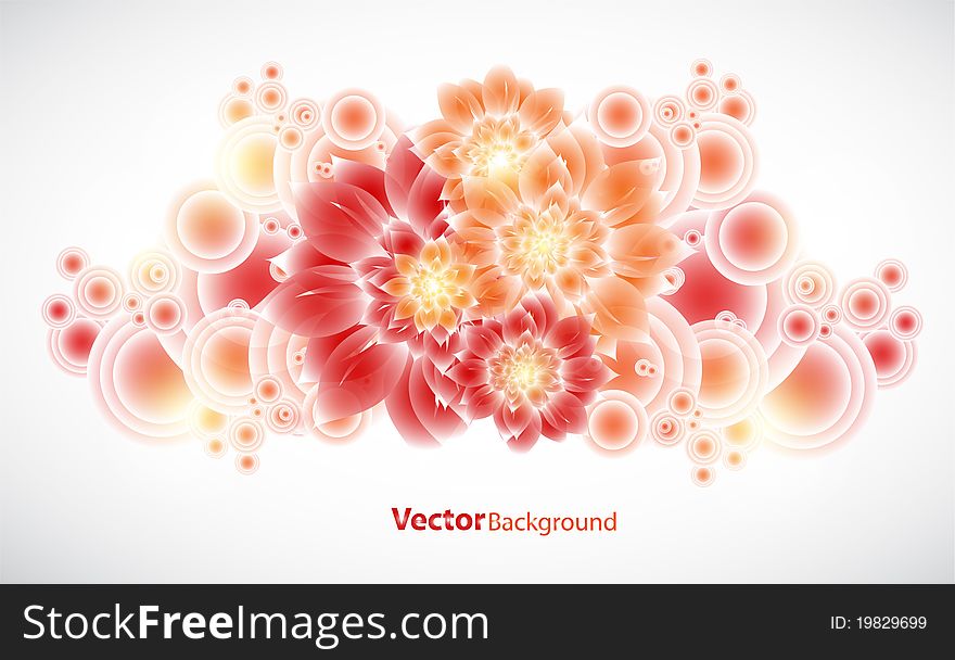 Floral abstract background with flowers